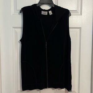 Chicos Travelers Zip Up Sleeveless Jacket with pockets size XL (3).